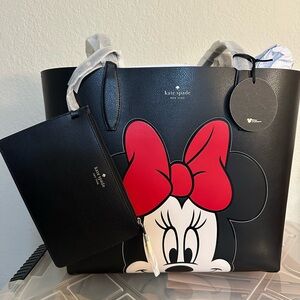 Kate Spade Black and Red Minnie Mouse Tote